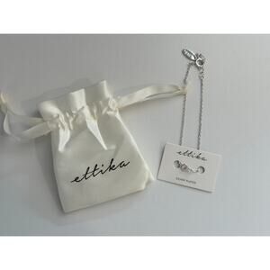 Ettika - Solo Stone Bracelet - Silver Plated w/ Cubic Zirconia